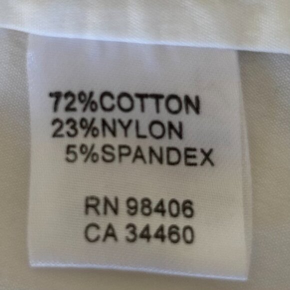 Theory Ivory Ruffle Front Stretch Cotton Button Down Shirt Size L - Picture 7 of 7